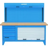 Gedore BR 1500 LH Kombination Werkbank mit Schrank, 6618210