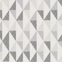 Wow Vliestapete "Geometrisch Leinen" geometrisch Grau/Weiß - 1005x52 cm