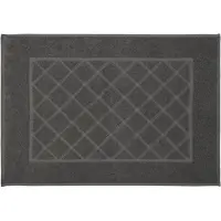 Kleine wolke Badematte "Bridge, Badvorleger, Badezimmer Teppich" Gr. 2, grau (dunkelgrau), H:70mm, Baumwolle, Badematten, Badematte, Badteppich, Frottier-Qualität, Uni Farben, Karo Muster