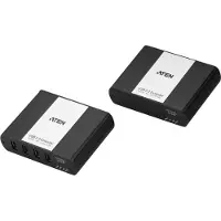 Aten 4-Port USB 2.0 Cat 5 Extender over LAN, Netzwerksender & -empfänger, 100 m, 480 Mbit/s, Cat5, Cat6, Cat7, 10,100,1000 Mbit/s, Schwarz