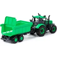 Toymax 91284 Inertia tractor with green trailer in box