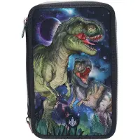 Dino World 3 Fach Federtasche LED GALAXY