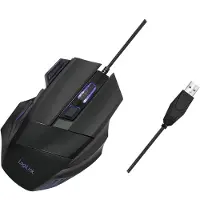 Logilink ID0202, rechts, Optisch, USB Typ-A, 2400 DPI, Schwarz