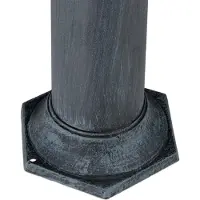Relaxdays Standbrunnen Antik, mit Wasserhahn, HBT: 84x21,5x25 cm, Wasserzapfsäule Garten, Terrasse, Zierbrunnen, grau