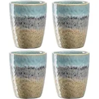 Leonardo Tasse Matera Blau/Beige 300ml (Set von 4)