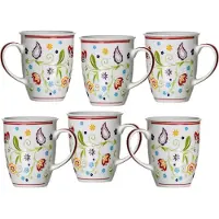 Ritzenhoff & Breker Becher "Doppio Shanti, 6-teilig", (Set, 6 tlg.), Paisley-Blüten-Dekor