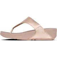 FitFlop Damen Pantoletten/ Zehentrenner Bronze/Rosa Glattleder Größe: 61/2