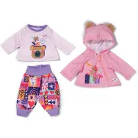 Baby Born Neugeborenen-Outfit mit Langarmshirt, Hose und Jacke für 43cm Puppen