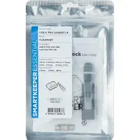 Smartkeeper Mini "USB-C Port" Blocker grau 4 Stk.+Key