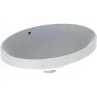 Geberit Einbauwaschtisch VariForm oval 550x400mm o HL m ÜL we