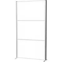 MAUL Stellwandsystem MAULconnecto, 3 Whiteboard-Steckmodule, Klettverbindung, H 1800 x B 1000 mm, silber