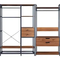 En.casa Garderobenständer 2er Set Larem 4 Schubladen