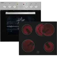 Exquisit Einbauherdset EHE 156-2.1 UBZ-Set | 59 l Garraumvolumen | 7 Backofenprogramme | Kochfeld mit Rahmen | Energieklasse A | Grill