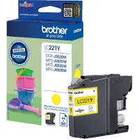 Brother LC221Y, Gelb, Tinte auf Pigmentbasis, 1 Stück(e), 260 Seiten, Einzelpackung