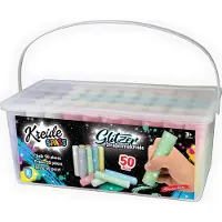 XTREM Toys and Sports Xtrem Toys Outdoor-Straßenkreide mit Glitzer, 50 Sticks in einer Schachtel, Kreide für Kinder zum Au
