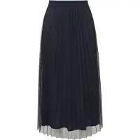 s.Oliver Black Label Midirock BLACK LABEL, Damen, Gr. 48, blau, Obermaterial: 100% Polyester. Futter: 100% Polyester, unifarben, regular fit ca. Mitte Wade, Röcke Midirock, aus plissiertem Mesh