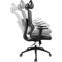 Sandberg 640-96, Universal-Gamingstuhl, 150 kg, Gepolsterter Sitz, Netz-Rückenlehne, Schwarz, Schwarz