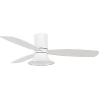 Beacon Lighting Weißer Ventilator mit Lampe Flusso Ø 132cm