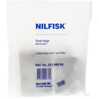 Nilfisk Staubsaugerbeutel 5 Stück + 1 Motorfilter, Nr. 22198000