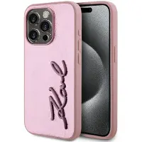 Karl Lagerfeld Wrinkled Pu Signature Logo Iphone 15 Pro Max Handyhülle