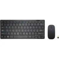 Renkforce RF-KMC-410 Kabellos Tastatur, Maus-Set Deutsch, QWERTZ Schwarz