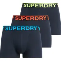 Superdry für Herren. M3110450B Set 3 Boxershorts einfarbig marineblau (S), Heimtextilien, Baumwolle