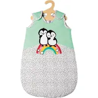 Heless puppen Schlafsack Pinguin Samt grün/weiß mt 28-35 cm