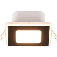 TRIO LED Decken Einbauleuchte Schwarz matt Einbaustrahler 8x8cm Badbeleuchtungen IP44