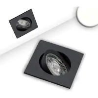 ISOLED LED Einbauleuchte Slim68 schwarz, eckig, 9W, neutralweiß, dimmbar