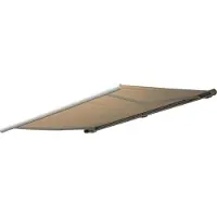 Mendler Elektrische Kassettenmarkise H122, Markise Vollkassette 4x3m Polyester Creme