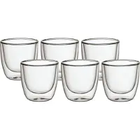 Villeroy & Boch Thermoglas "Doppelwandige Becher Manufacture Rock 60 ml 6er Set transparent"