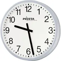 Peweta Funk-Wanduhr "ø 52 cm", Ballwurfsicher, Batteriebetrieb, Zifferblatt arabische Zahlen