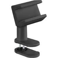 InLine Tischklemme für Steckdosenleiste, drehbar, Federklemme, schwarz, Halterung für Stromverlängerung, Schwarz, ABS, Stahl, Silikon, Silikon, Silikon, 4 cm
