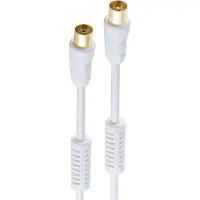 Shiverpeaks -BASIC-S- Antennenanschlusskabel, 100% geschirmt, vergoldete Kontakte, Mantelstromfilter, 100