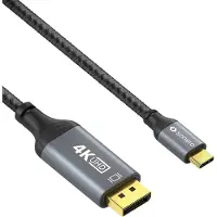 Sonero USB-C/DisplayPort-Kabel, 4K60, Stecker/Stecker, grau/schwarz, 1 m