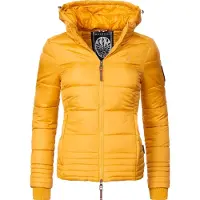MARIKOO Winterjacke "Sole" mit Kapuze modisch taillierte Damen Steppjacke für den Winter