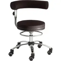 Sanus Gesundheitsstuhl Drehstuhl, Stoffbezug, Schwarz-Schwarz, Höhenverstellbar 52–72 cm