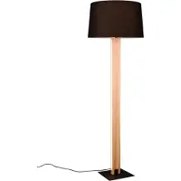 TRIO Stehlampe Rahul Design schwarz mit Holz