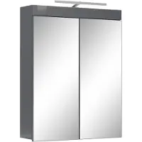 Trendteam Bad Spiegelschrank Amanda Grau Melamin/Agave grau HG.TZ 60 x 77 x 17 cm
