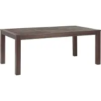 Beliani Gartentisch Dunkelbraun Eukalyptusholz 180 x 100 cm modern Outdoor Garten Terrasse Außen- Innenbereich