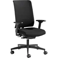 Schäfer Shop Bürostuhl SSI PROLINE PREMIUM P1, teilautomatische Synchronmechanik, mit Armlehnen, Polster-Rückenlehne, schwarz
