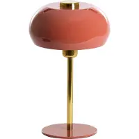 Light & Living Tischlampe Surin Ø 22cm – glänzende Koralle mit Gold