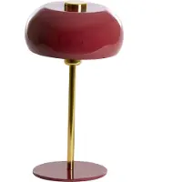 Light & Living Tischlampe Surin Ø 23cm – glänzendes Burgunderrot mit Gold