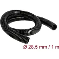 DeLOCK Kabelschutzschlauch 1 m x 28,5 mm schwarz