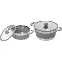 Brunner Volcano Fold Away Kochtopf grau 20 cm