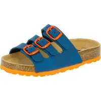 Lico Pantoletten BIOLINE KIDS Mädchen Größe 39 marine/orange mit verstellbaren Schnallen