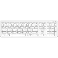 DeLOCK USB Tastatur 2,4 GHz kabellos weiß (flach), Volle Größe (100%), Kabellos, RF Wireless, QWERTZ, Weiß