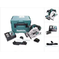 Makita DHS 680 RY1J Akku Handkreissäge 18 V 165 mm Brushless + 1x Akku 1,5 Ah + Ladegerät + Adapter + Makpac