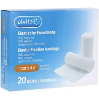Alvita elastische Fixierbinde 4 cmx4 m 20 St Binden