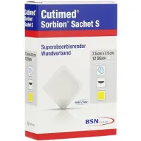 Cutimed Sorbion Sachet S Wundauflage 7,5x7,5 cm 12 St Pflaster